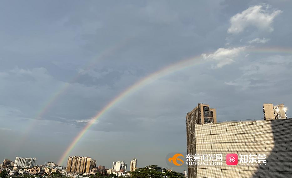 东莞台风实时美景：共赏风雨后的彩虹美景